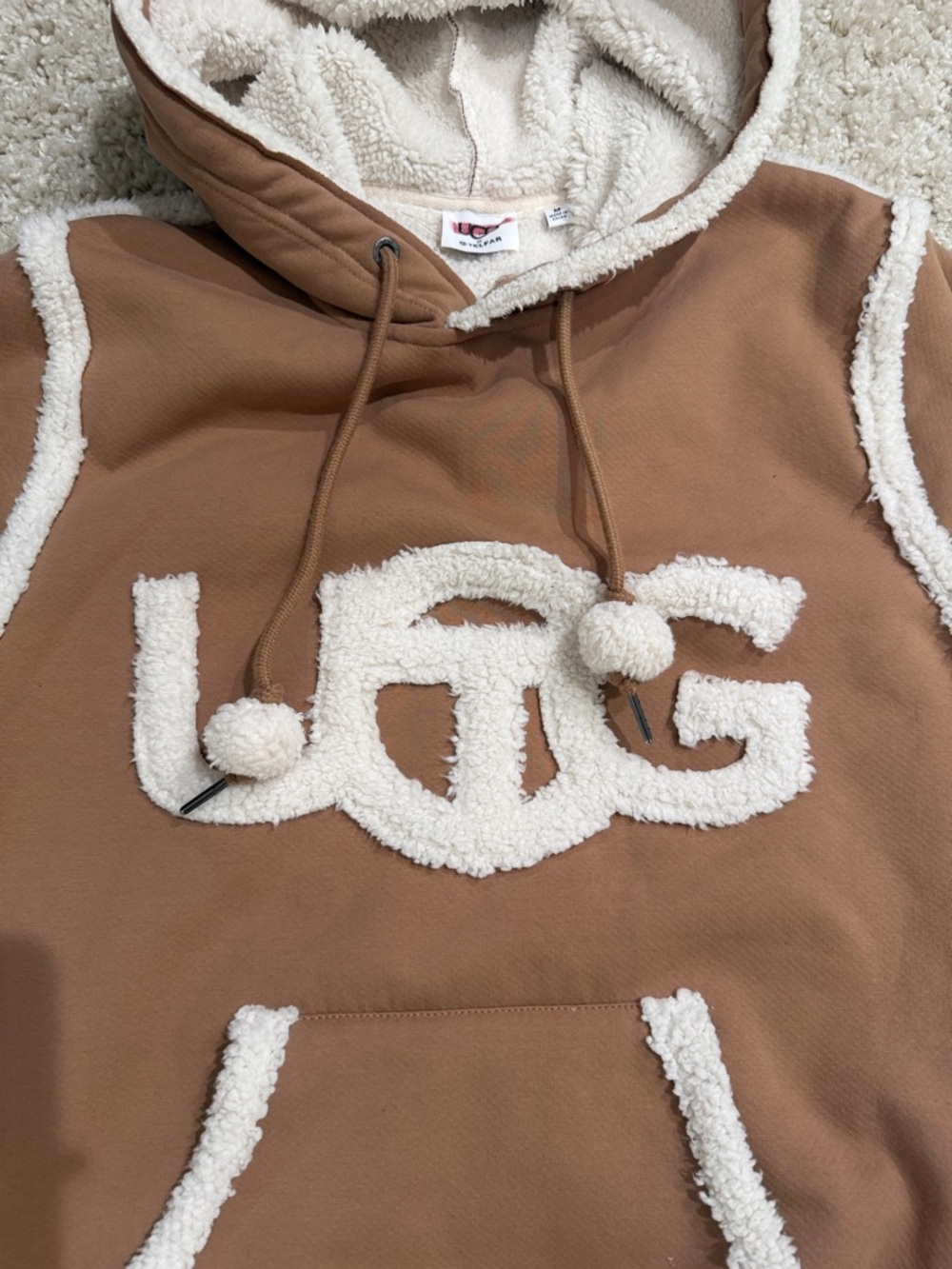 Never worn Ugg Telfar Logo sherpa hoodie m